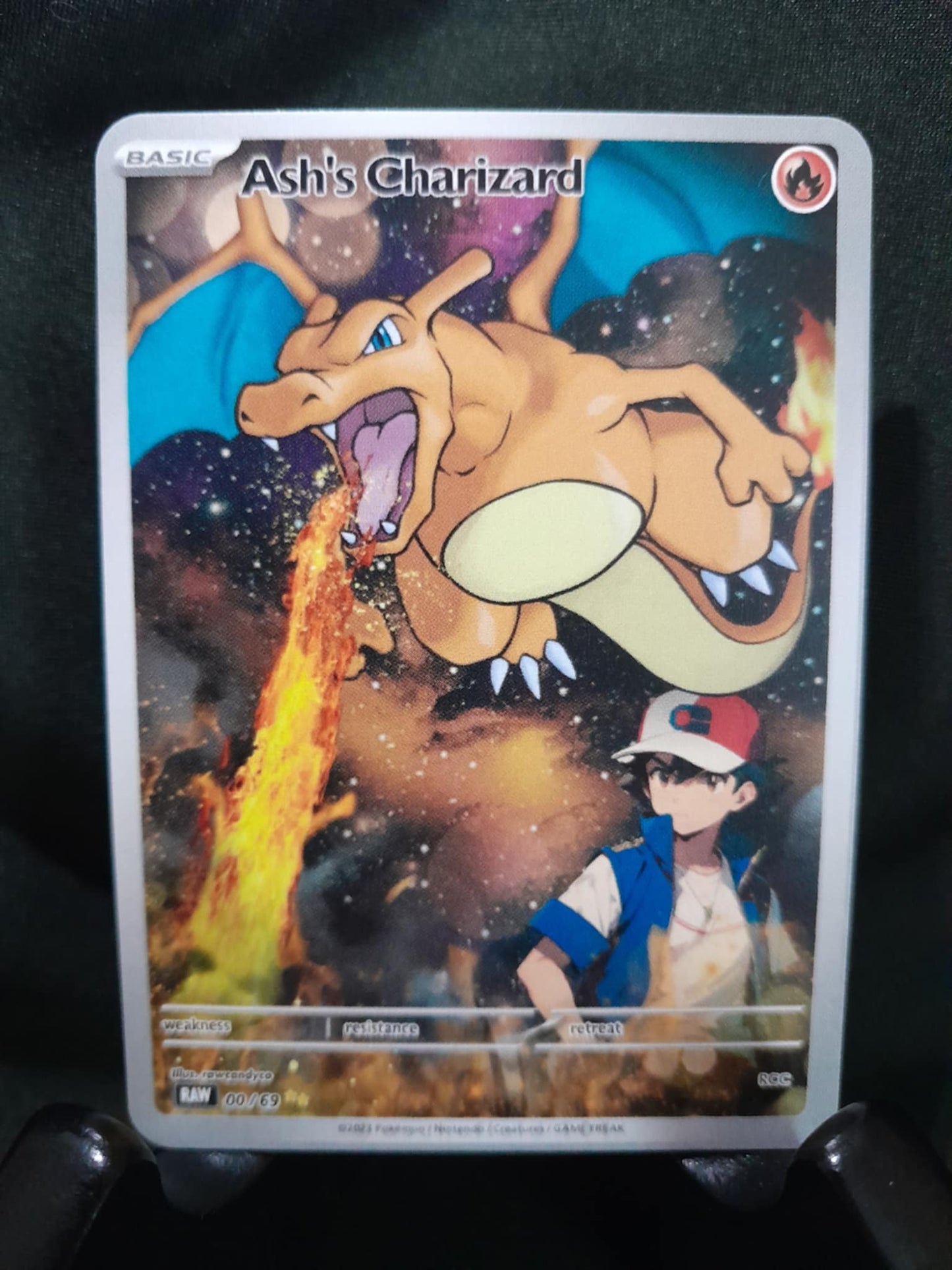 Ash's Charizard | Moon Waifus | Custom Waifu Card