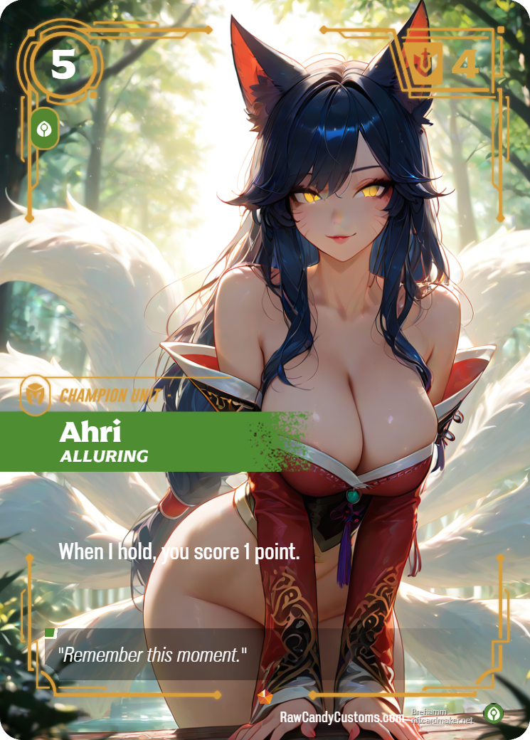 Riftbound Champion Unit Proxy | Ahri Alluring