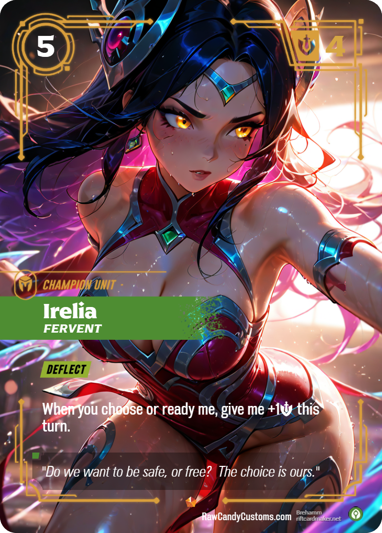 Riftbound Champion Unit Proxy | Irelia Fervent