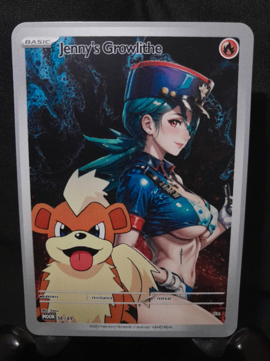 Officer Jenny's Growlithe | Moon Waifus | Custom Waifu Card