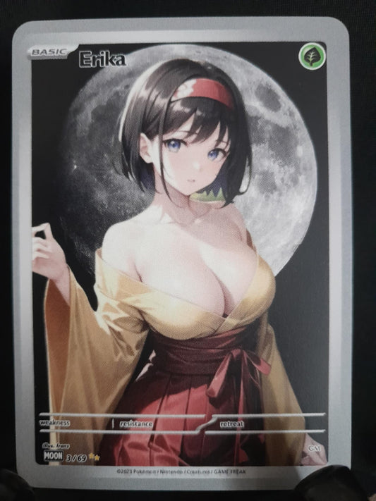 Erika | Moon Waifus | Custom Waifu Card