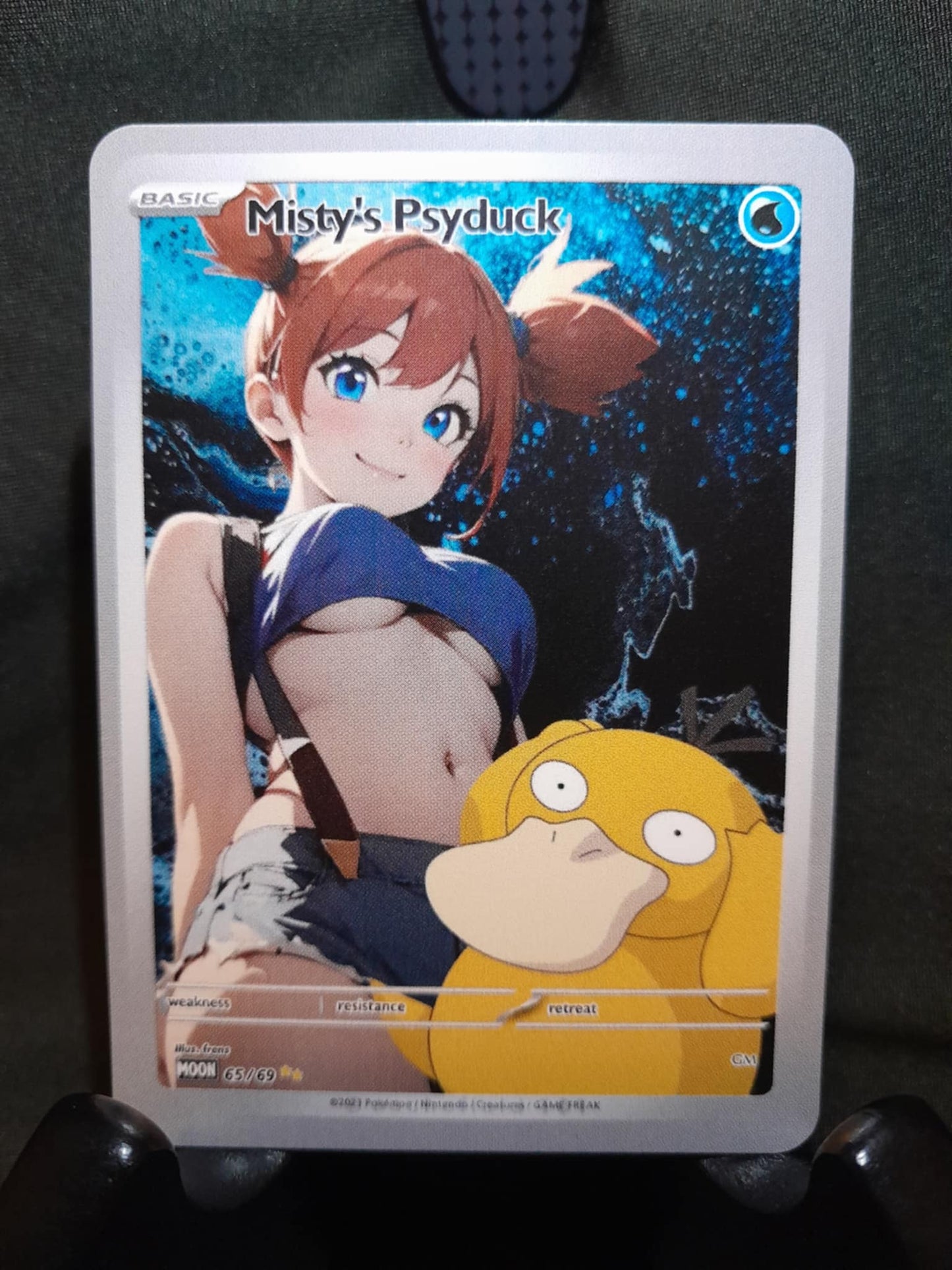 Misty's Psyduck | Moon Waifus | Custom Waifu Card