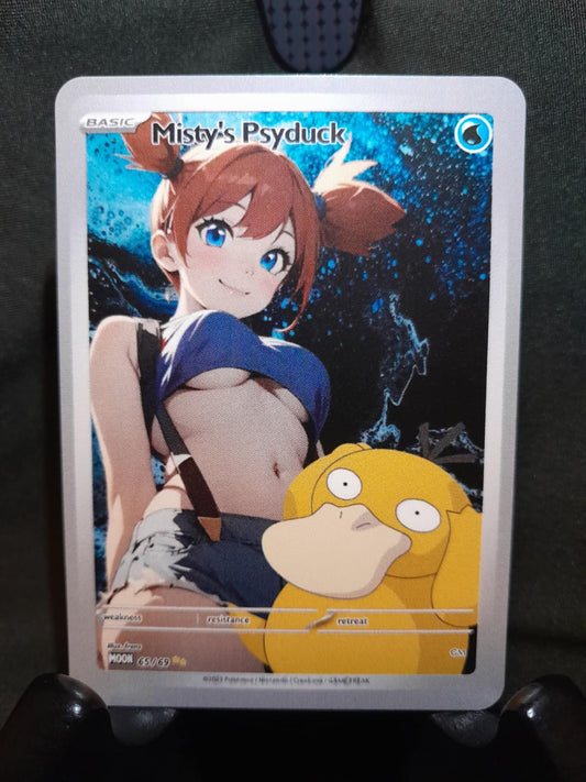 Misty's Psyduck | Moon Waifus | Custom Waifu Card