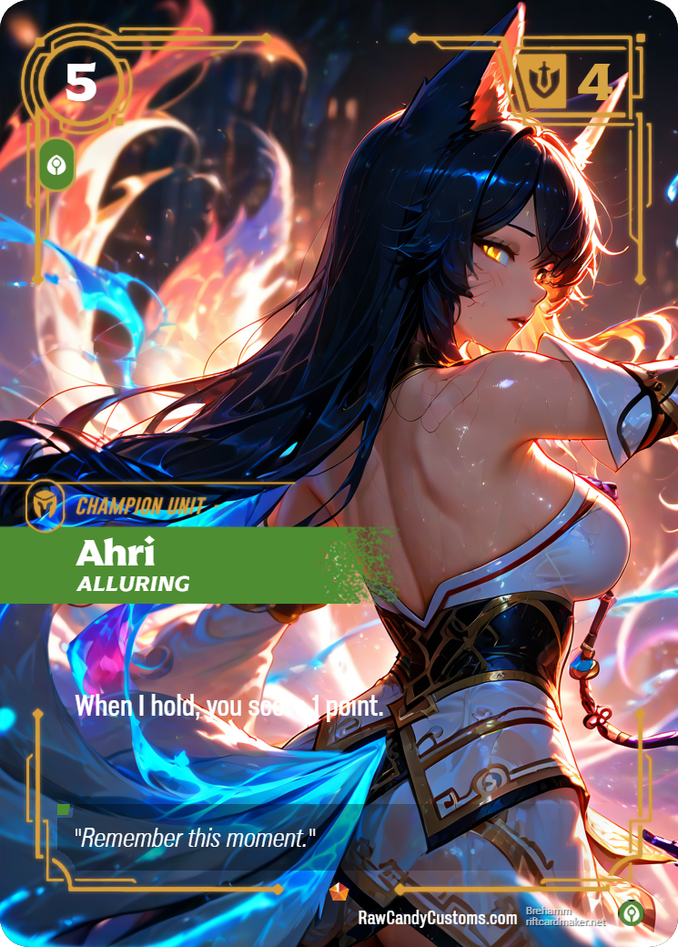 Riftbound Champion Unit Proxy | Ahri Inquisitive