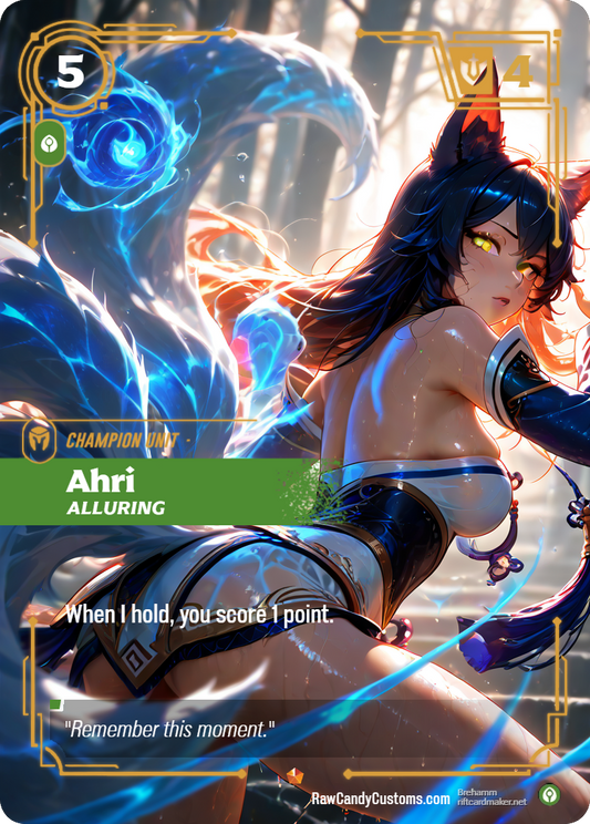 Riftbound Champion Unit Proxy | Ahri Alluring