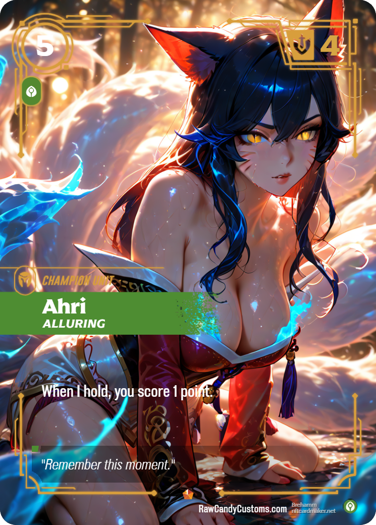 Riftbound Champion Unit Proxy | Ahri Alluring