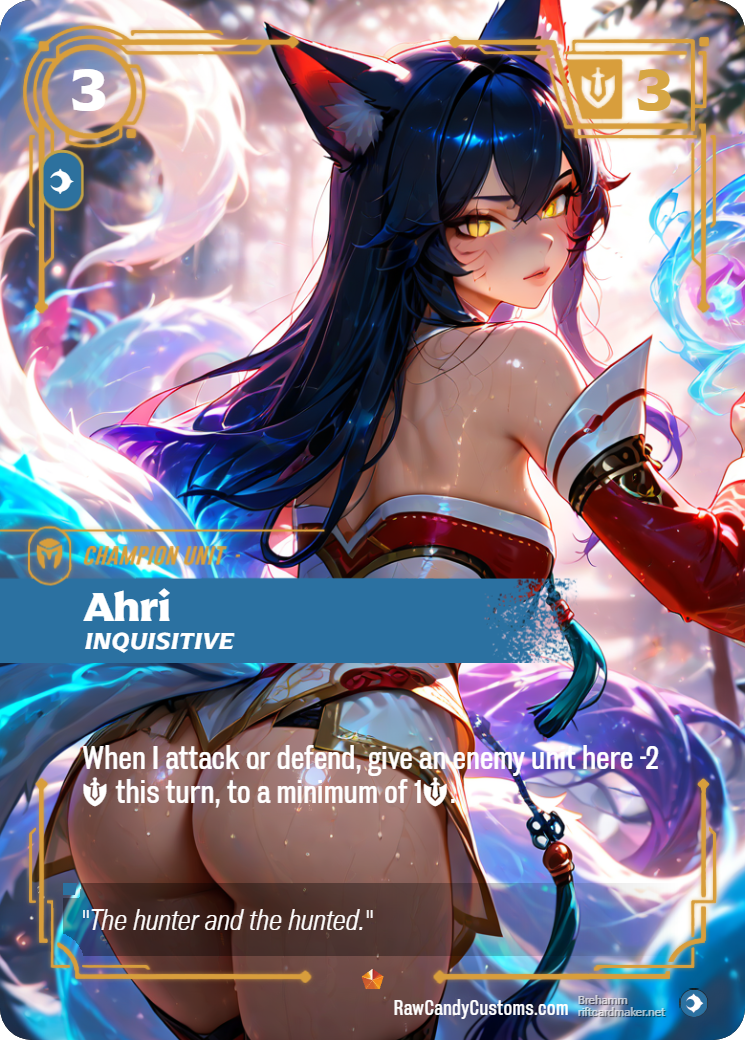 Riftbound Champion Unit Proxy | Ahri Inquisitive