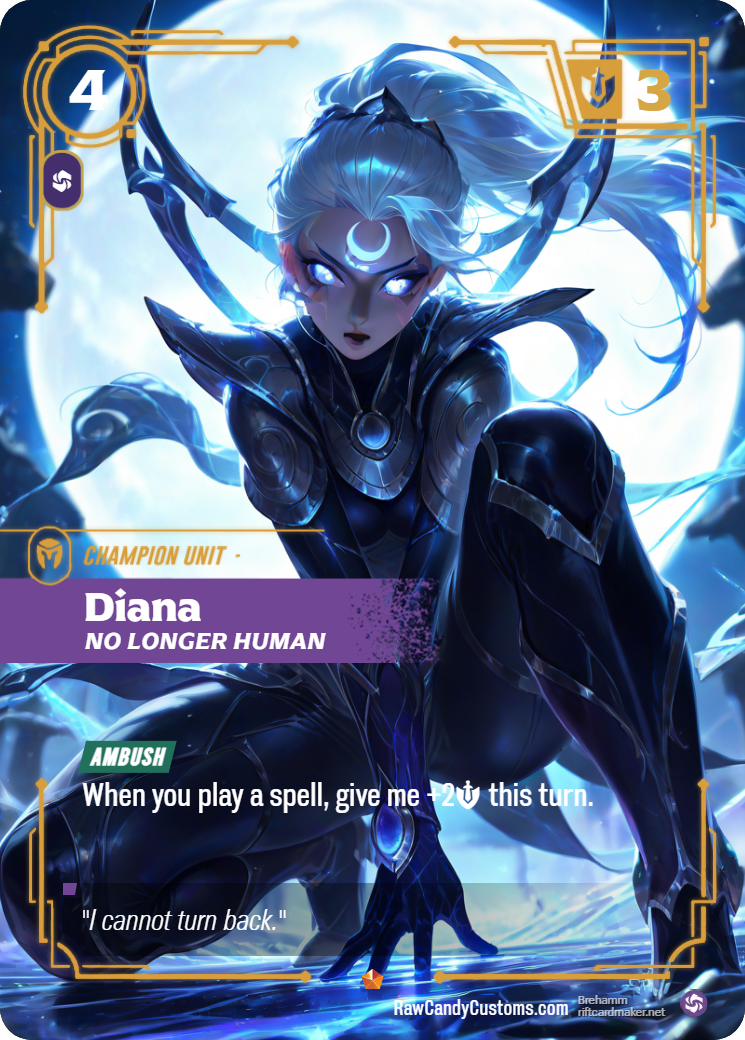 Riftbound Champion Unit Proxy | Diana No Longer Human