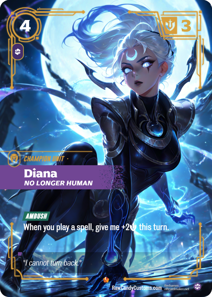 Riftbound Champion Unit Proxy | Diana No Longer Human