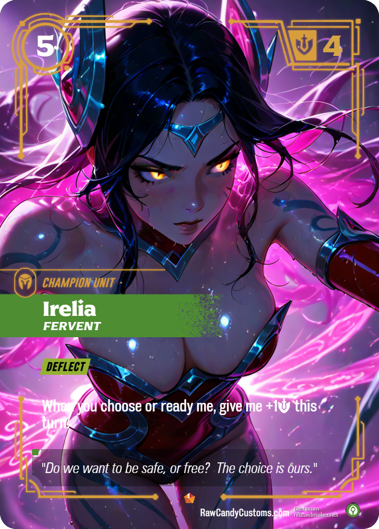 Riftbound Champion Unit Proxy | Irelia Fervent