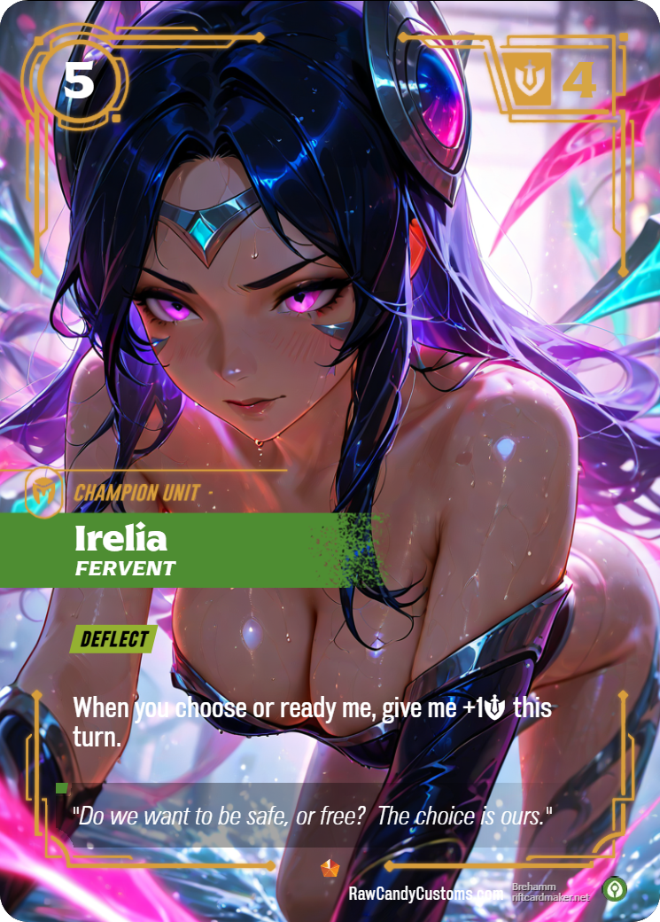 Riftbound Champion Unit Proxy | Irelia Fervent