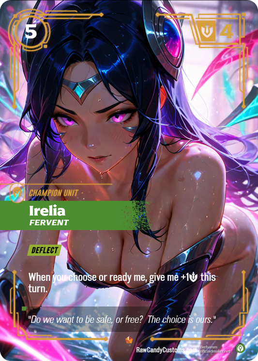 Riftbound Champion Unit Proxy | Irelia Fervent