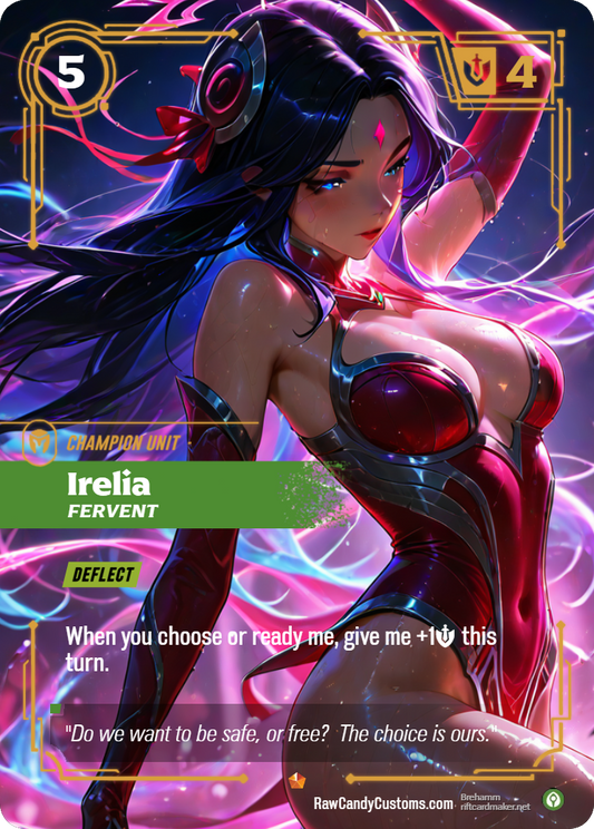 Riftbound Champion Unit Proxy | Irelia Fervent
