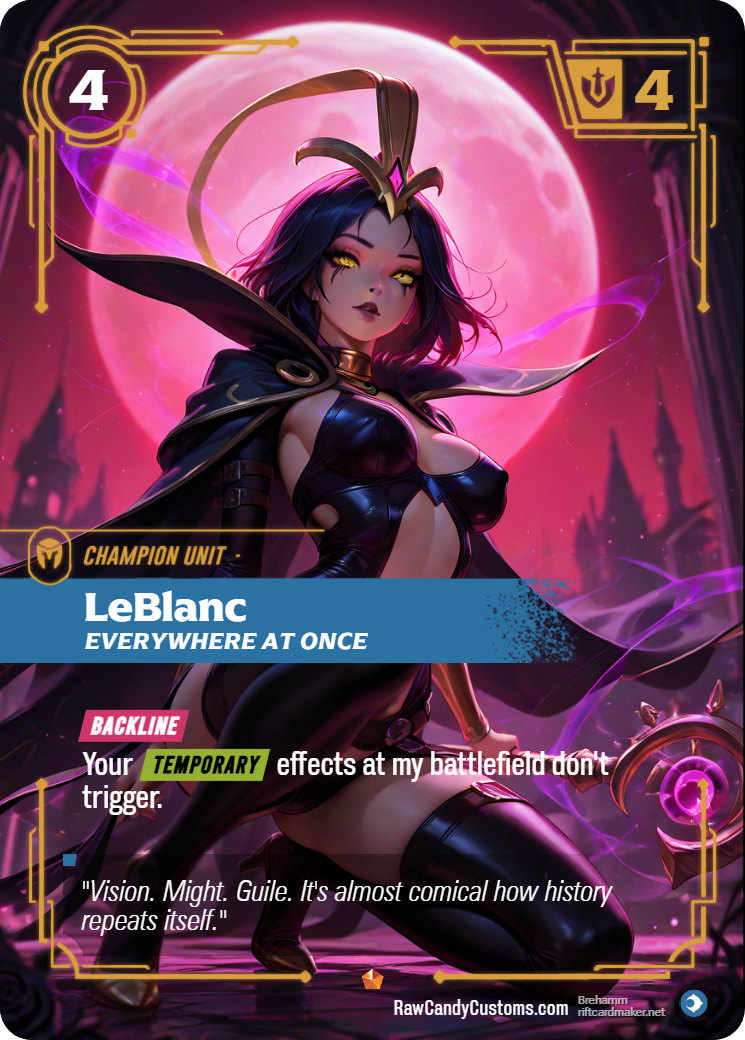 Riftbound Champion Unit Proxy | LeBlanc Everywhere at Once