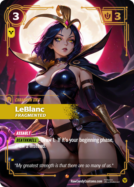 Riftbound Champion Unit Proxy | LeBlanc Fragmented