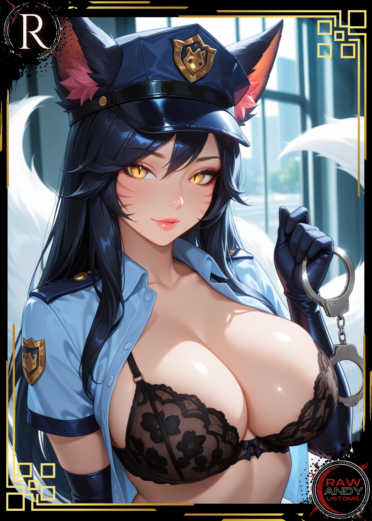 Ahri | Officer Waifus | Raw Candy CCG