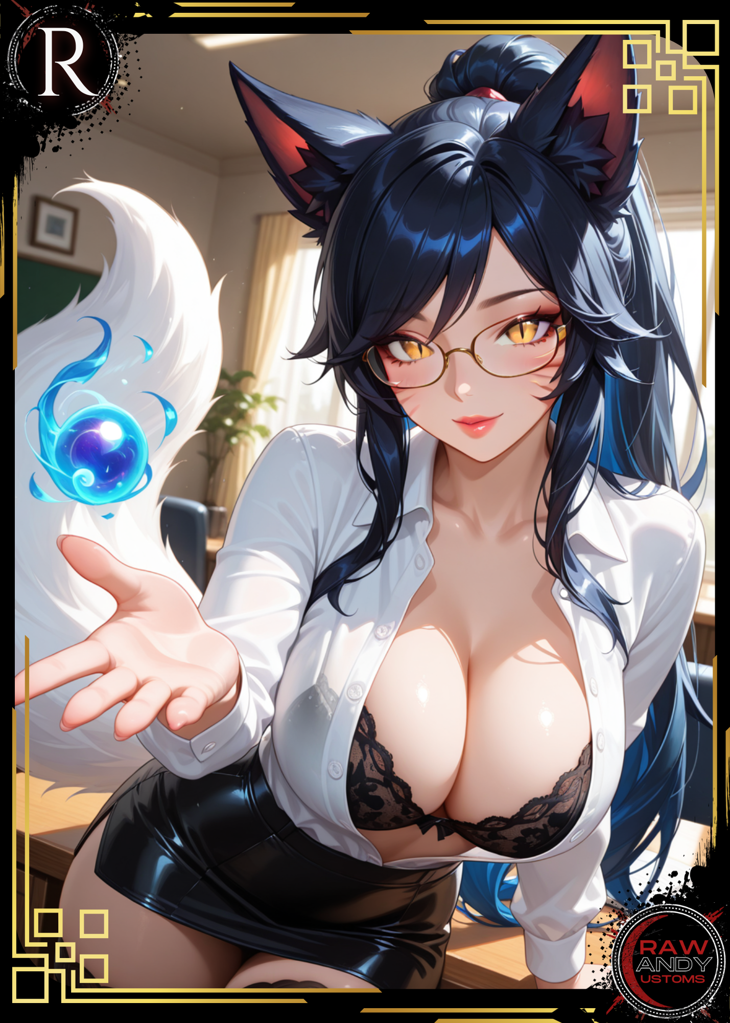 Ahri | Professor Waifus | Raw Candy CCG