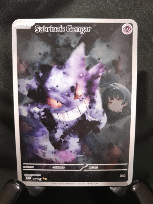 Sabrina's Gengar Custom Pokémon + Trainer Waifu Alt Art Card