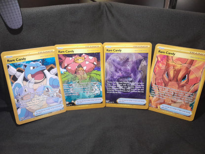 Rare Candy Pokemon TCG Proxy (Set of 4) Custom Pokémon Alt Art Cards